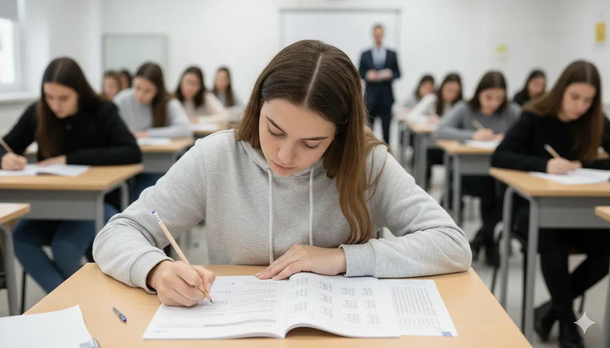 Lavras abre concurso com 169 vagas e salários de até R$ 5,2 mil Jovem concentrada estudando para o concurso da Prefeitura de Lavras 2026