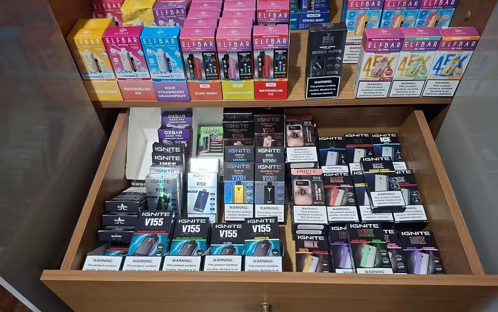 vapes ilegais apreendidos pela PF